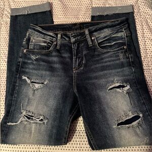 EUC Silver “Beau” Jeans